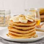Easy fluffy pancake recipe made with milk, eggs, and butter
