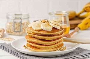 Easy fluffy pancake recipe made with milk, eggs, and butter