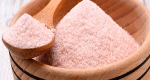 Natural pink Himalayan salt used for cooking and seasoning