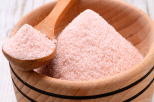 Natural pink Himalayan salt used for cooking and seasoning