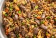 Quick beef fried rice recipe for dinner or meal prep
