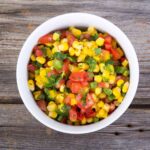 Chipotle corn salsa made with simple ingredients