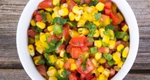 Chipotle corn salsa made with simple ingredients