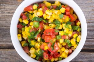 Chipotle corn salsa made with simple ingredients