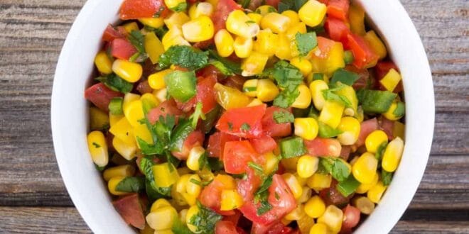 Chipotle corn salsa made with simple ingredients