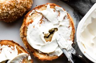 Freshly baked homemade bagels with golden crust and soft center