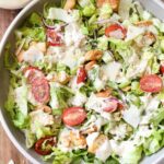 Classic Caesar salad dressing recipe with anchovies and parmesan
