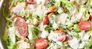 Classic Caesar salad dressing recipe with anchovies and parmesan