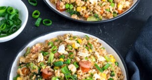 Authentic Chinese fried rice recipe with eggs and vegetables