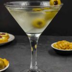 Easy dirty martini recipe with vodka and olive juice