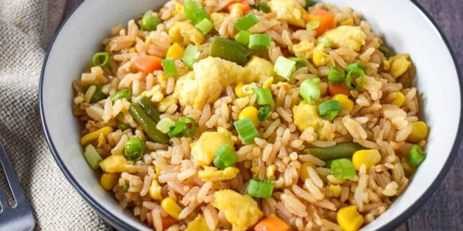 Simple egg fried rice recipe perfect for quick dinners