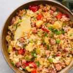 Hawaiian Spam fried rice recipe with pineapple and green onions