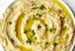 Easy hummus without tahini recipe made with chickpeas, lemon, and garlic