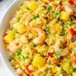 Thai-style pineapple fried rice recipe with shrimp and cashews