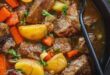 Hearty slow cooker beef stew recipe with tender meat and vegetables