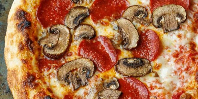 Fresh sourdough pizza dough ready for baking